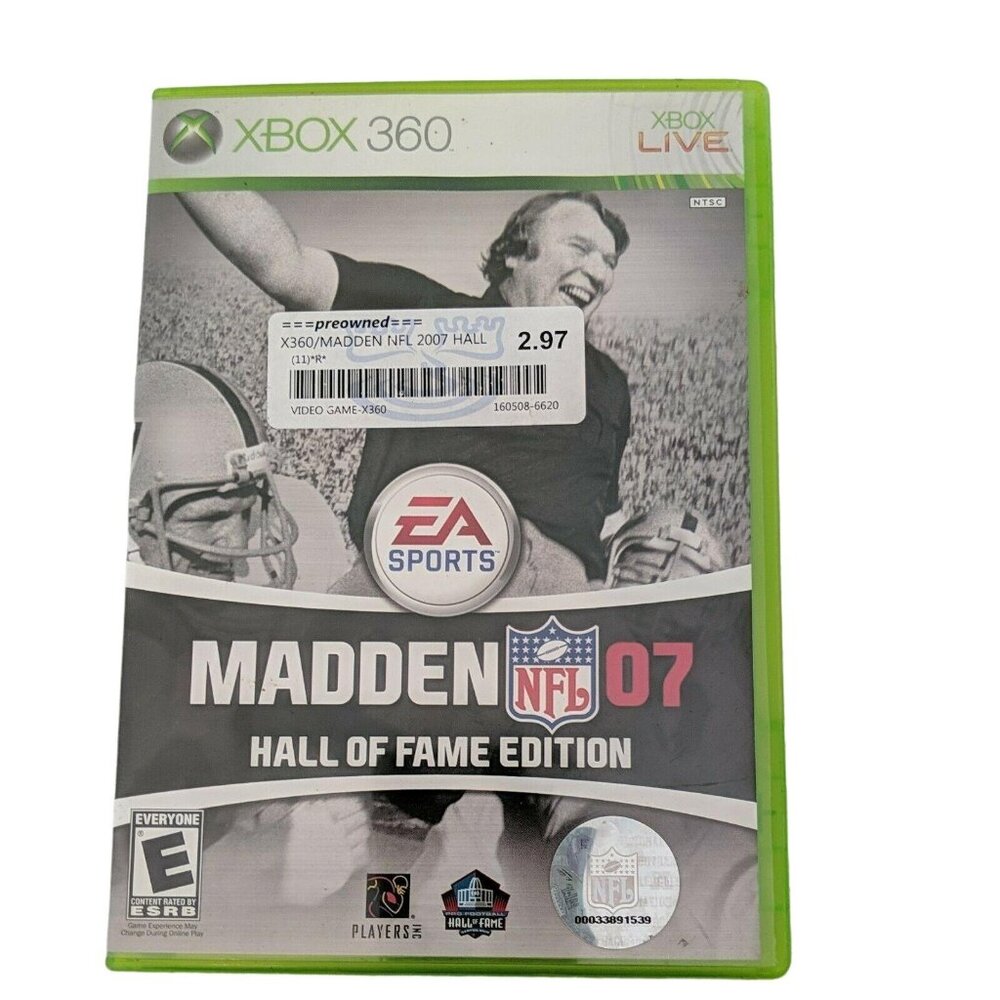 Madden NFL 07 Hall Of Fame Edition Xbox 360 Game Complete W/ Manual & Bonus Cont